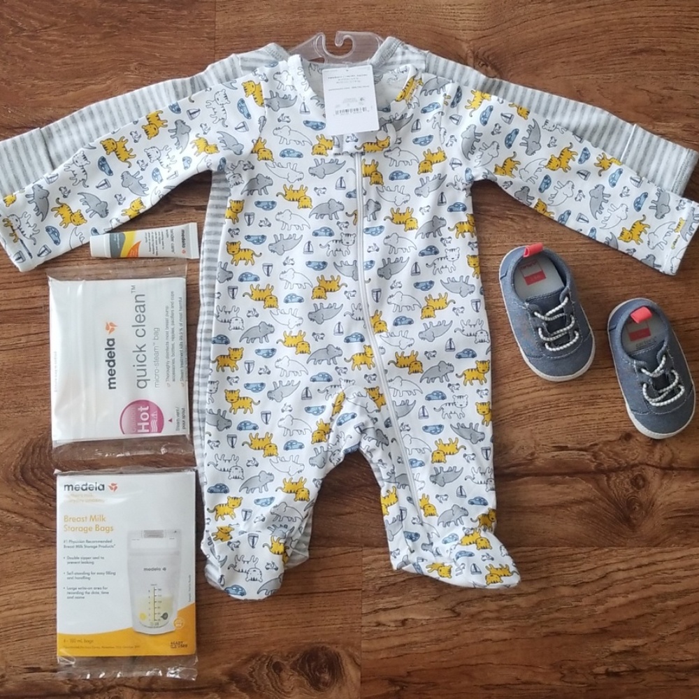Newborn carter 2 piece onesie + carter shoes